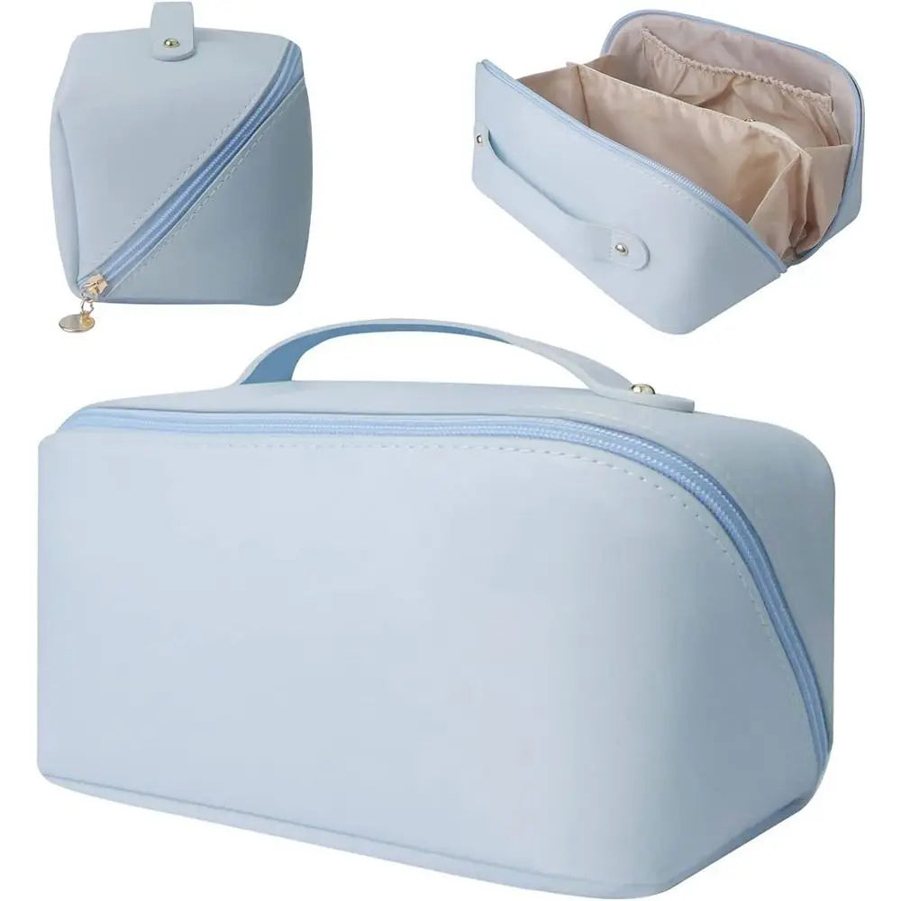 Large Capacity Toilet Cosmetic Makeup Basin Storage Bag Travel Makeup Bag 2023 New PU Large Capacity Women'S Makeup Bag