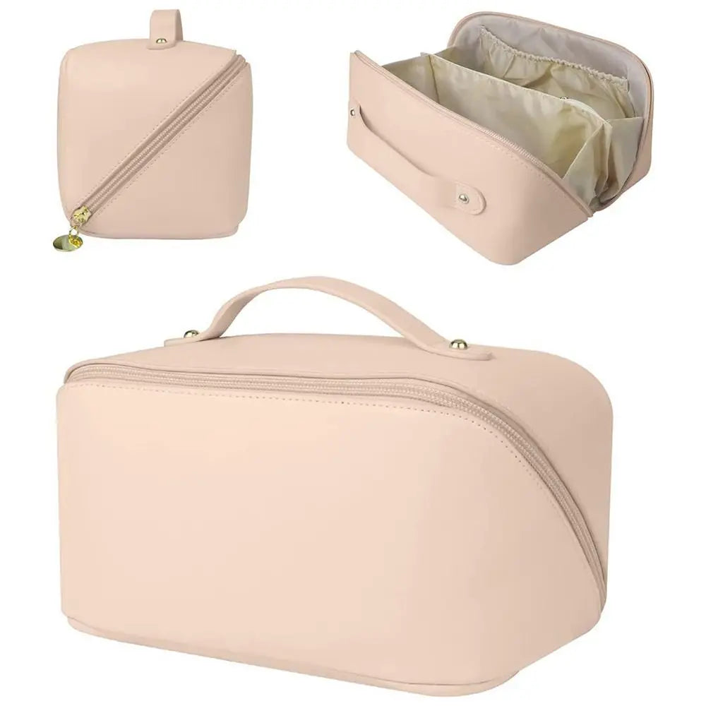 Large Capacity Toilet Cosmetic Makeup Basin Storage Bag Travel Makeup Bag 2023 New PU Large Capacity Women'S Makeup Bag