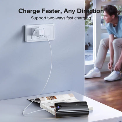 30000Mah Power Bank 22.5W Fast Charging Built-In Cable External Large Battery Portable Charger for Iphone Samsung Xiaomi
