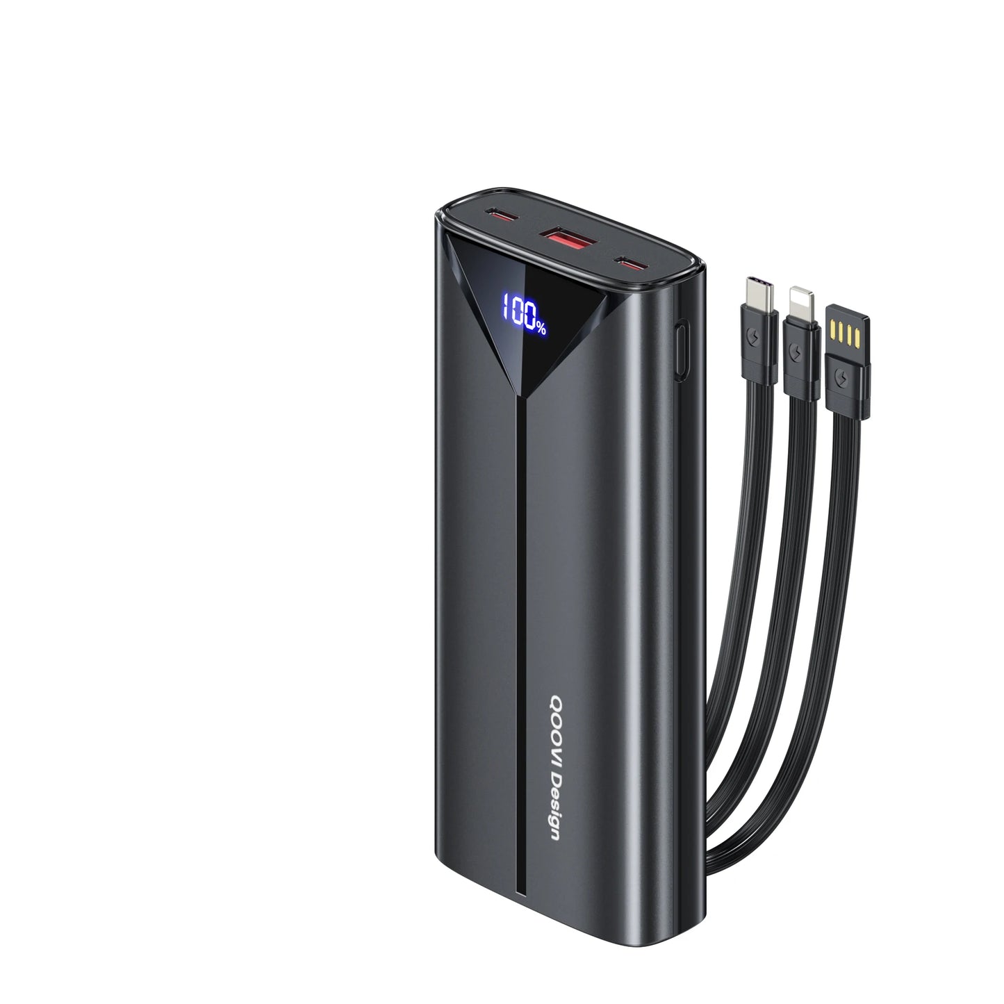30000Mah Power Bank 22.5W Fast Charging Built-In Cable External Large Battery Portable Charger for Iphone Samsung Xiaomi